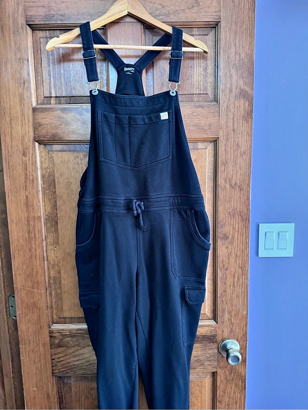 Duluth Trading Co. Women's Souped-Up Sweats with Storm Cotton Overalls. Women's